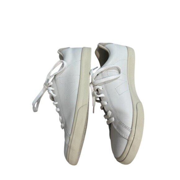 EUC VEJA Esplar Women's White Leather Sneakers Size 9 - Picture 6 of 10